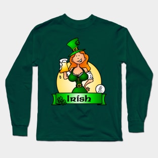 St. Patrick's Day Irish Maiden Long Sleeve T-Shirt